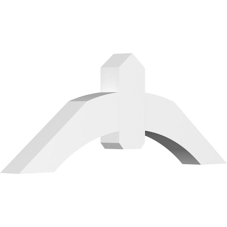 Ekena Millwork Archdale Architectural Grade PVC Gable Bracket, 48"W x 18"H x 4"D x 6"F, 9/12 Pitch GBP048X18X0406ARC00
